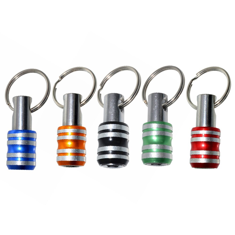 6-tlg. Schraubendreher-Bit-Halter Aus Alu, 1/4" Sechskant – Mit Schlüsselanhänger, Für Schnellen Bit-Wechsel