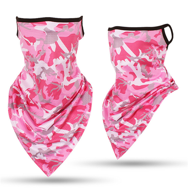 Driehoek Ijs Zijden Sjaal Toevallige Driehoek Sjaal Halsbeenkap Camouflage Gedrukt Sjaals Voor Volwassenen: Rose Red