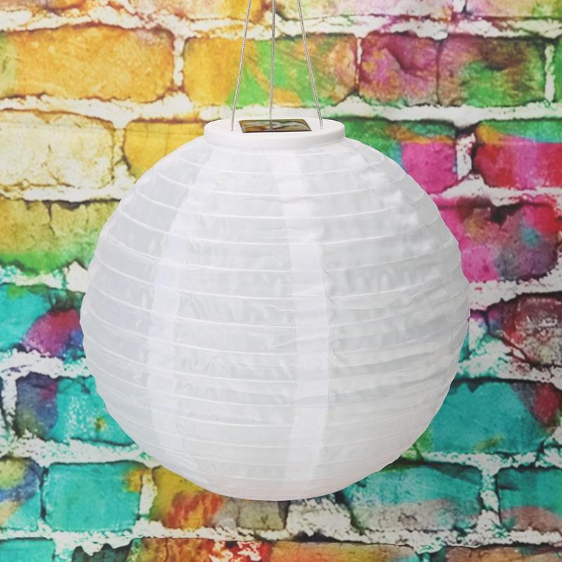 LED Solar Lantern Ball Light Waterproof Outdoor Wedding Festival Decor Lamp