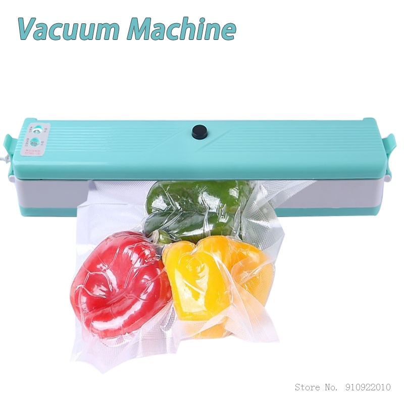 Eu Plug Elektrische Vacuüm Sealer Verpakking Machine Huishoudelijke Food Vacuum Sealer Film Sealer Vacuüm Verpakker Met 6 Zakken