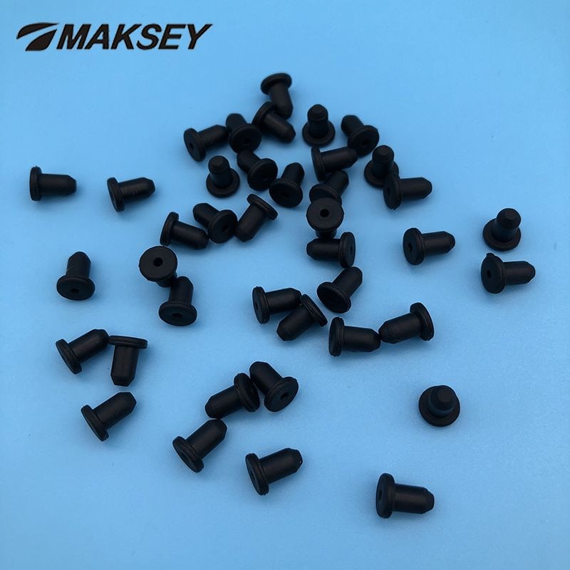Maksey 10 stk beskytter gummipropper 4.3mm silikongummipakninger til blekkdeler t type plugg o-ringe pakning rund pung