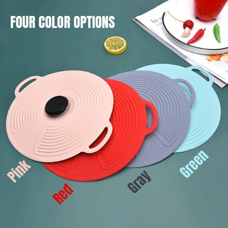 Silicone Fresh-keeping Cover Containers Seal Preservation Lids Leak-proof Dust-proof Tableware Cover Kitchen Pot Bottle Covers: medium-pink