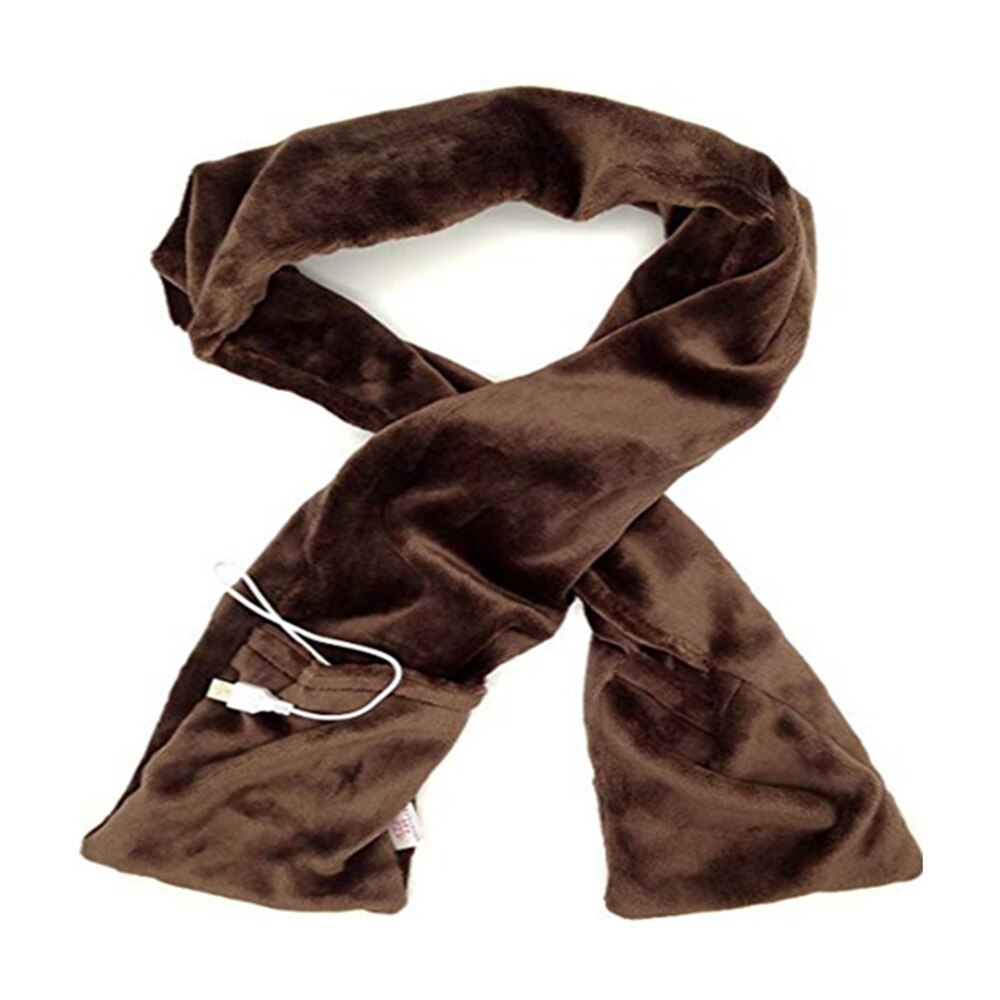 Elektrische verwarming, pluche sjaal, winterwarme nekwarmer, omslagdoek voor binnen en buiten, draagbaar, usb-aangedreven, thuis, koolstofvezel kraag