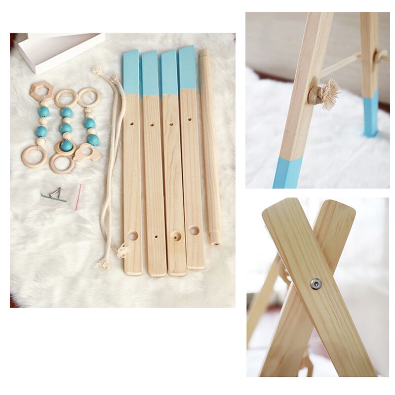 Nordic Stijl Babykamer Decor Play Gym Speelgoed Houten Nursery Zintuiglijke Speelgoed Baby Kamer Kledingrek Accessoires Fotografie Props