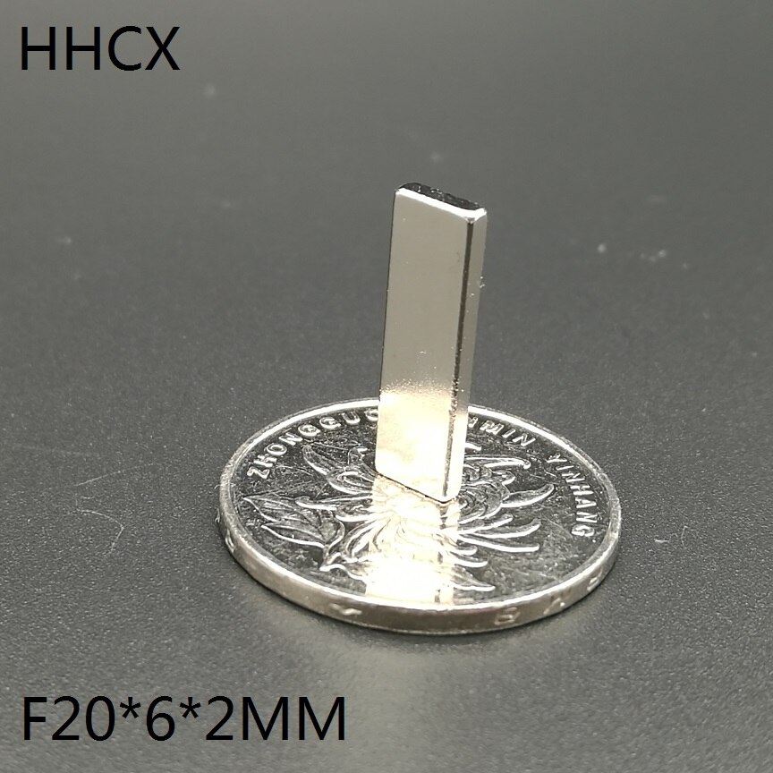 20 stks/partij F 20x6x2 mm N35 Sterke Vierkante NdFeB Zeldzame Aarde Magneet 20*6*2mm Neodymium Magneten 20mm x 6mm x 2mm