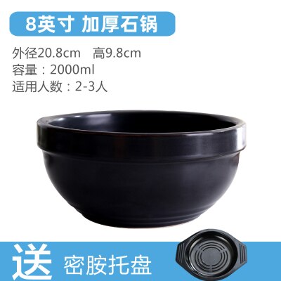 Korean stone pot bibimbap gas cooker rice noodles casserole wate Korean fish casseroles earthenware cooking bellied stew pan: 13