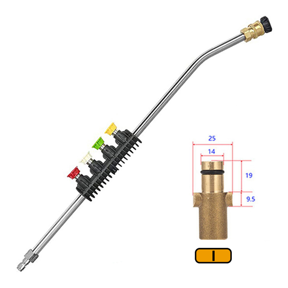 Pressure Washer Wand Extension 30 Degree Curved Angled Undercarriage and Gutter Cleaner Attachment 1/4 Inch Quick Connect 22Inch: I