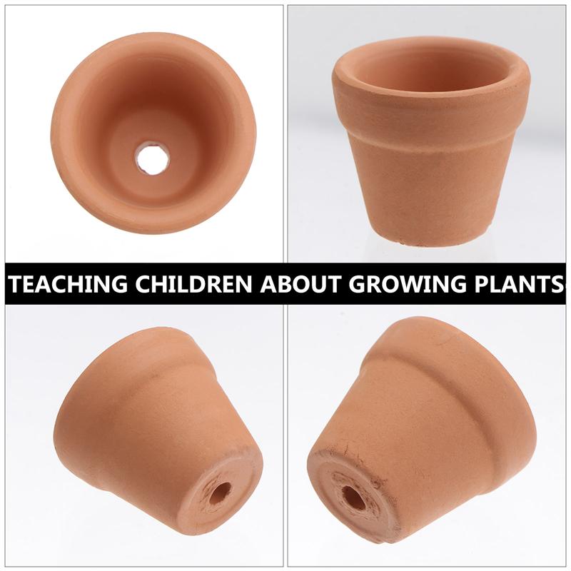 10Pcs 3x3cm Terra Cotta Flower Pots Small Terracotta Pot Clay Ceramic Pottery Planter Flower Pots Succulent Nursery Pots Plants
