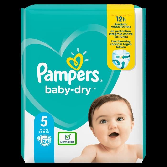 Pampers Baby-Dry Tamaño 5, 24 capas