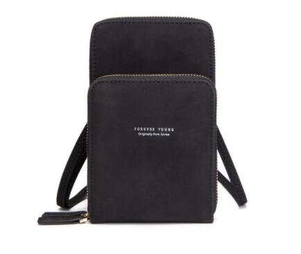SMOOZA Crossbody komórek torba na telefonu na ramię torebka na telefon moda codziennego użytku posiadacz karty Mini letnia torba na ramię dla kobiet portfel: scrub black