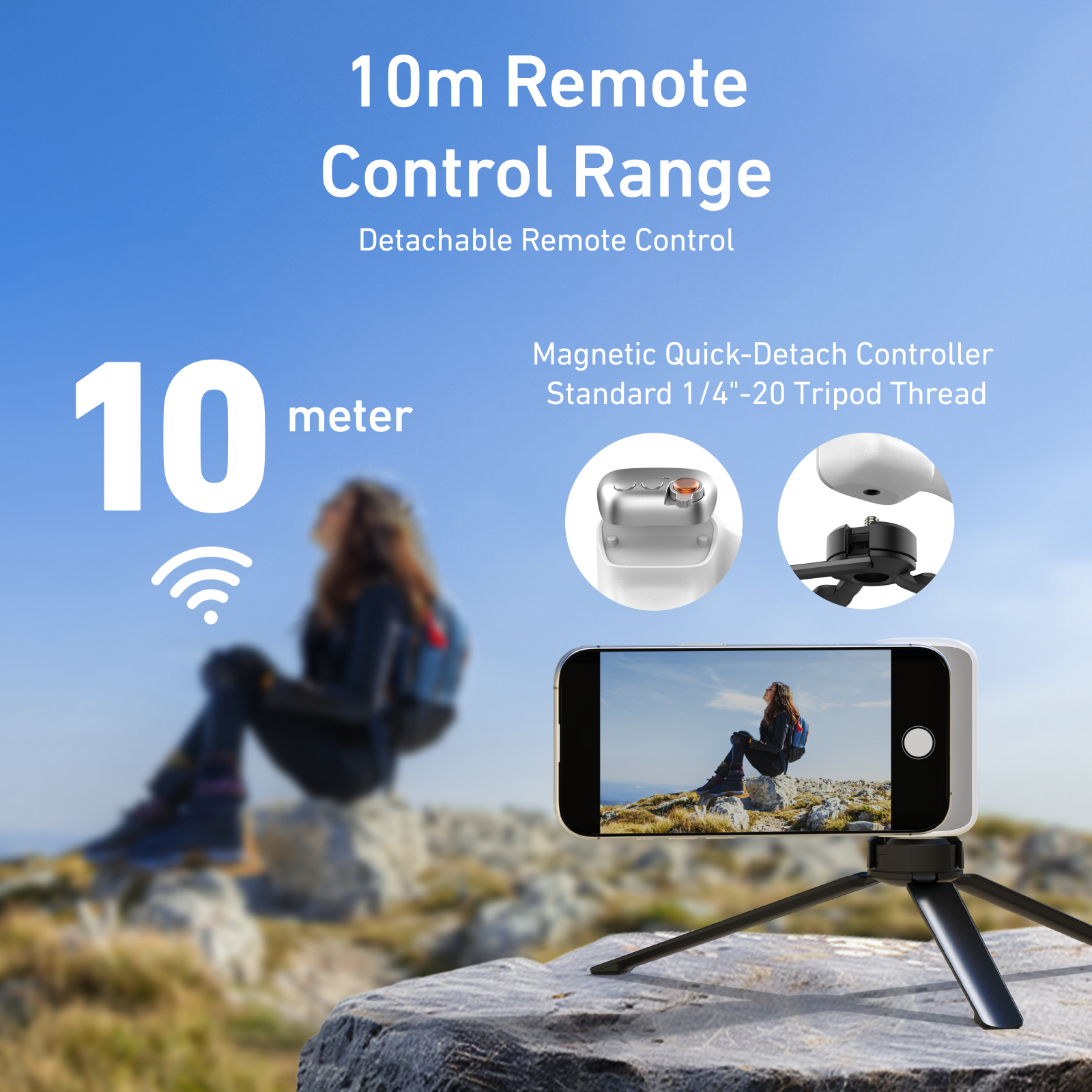 TELESIN MagSafe Camera Sluitergreep en invullichtset voor iPhone 16 Pro Max 15 14 13 OnePlus XIAOMI Android Afneembare afstandsbediening