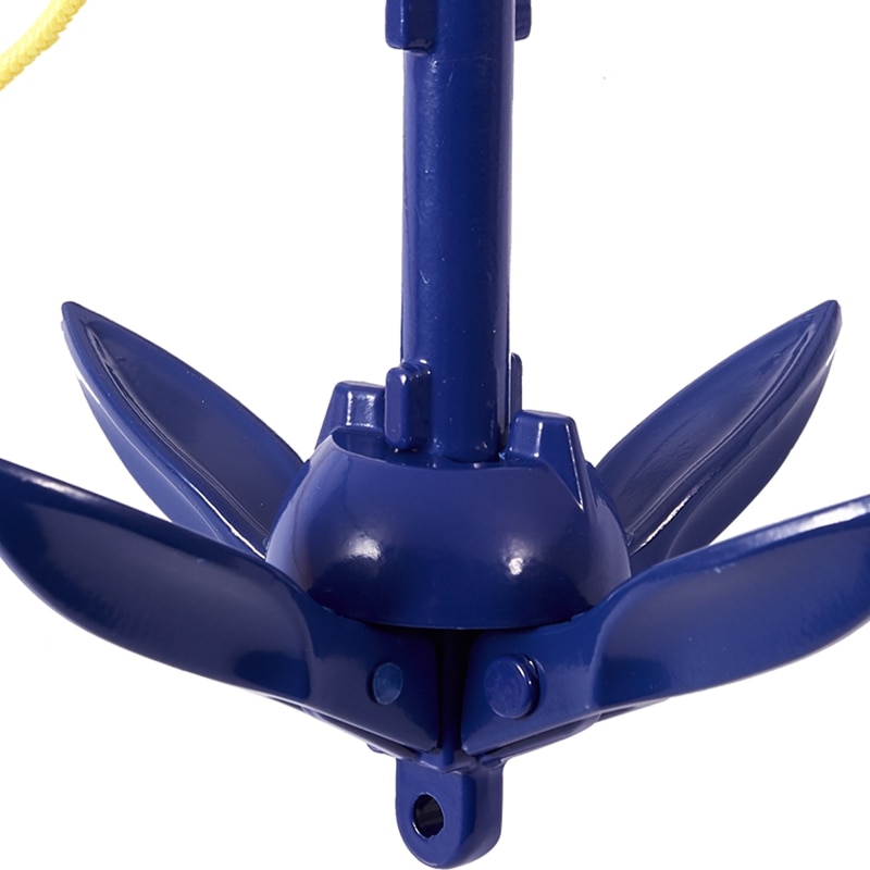 4-tine Rowing Boats Folding Anchor Small Boat Anchor Marine Rope Kit for Kayak Canoe Boat Marine Sailboat Watercraft Fishing Acc