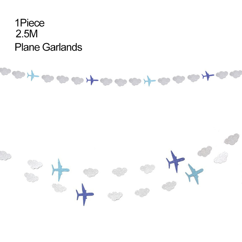1 Juego de globos con mapa de viaje mundial, maleta, caja de dulces, pancartas de papel para mapa de viaje para niño, decoraciones para de cumpleaños con temática de avión