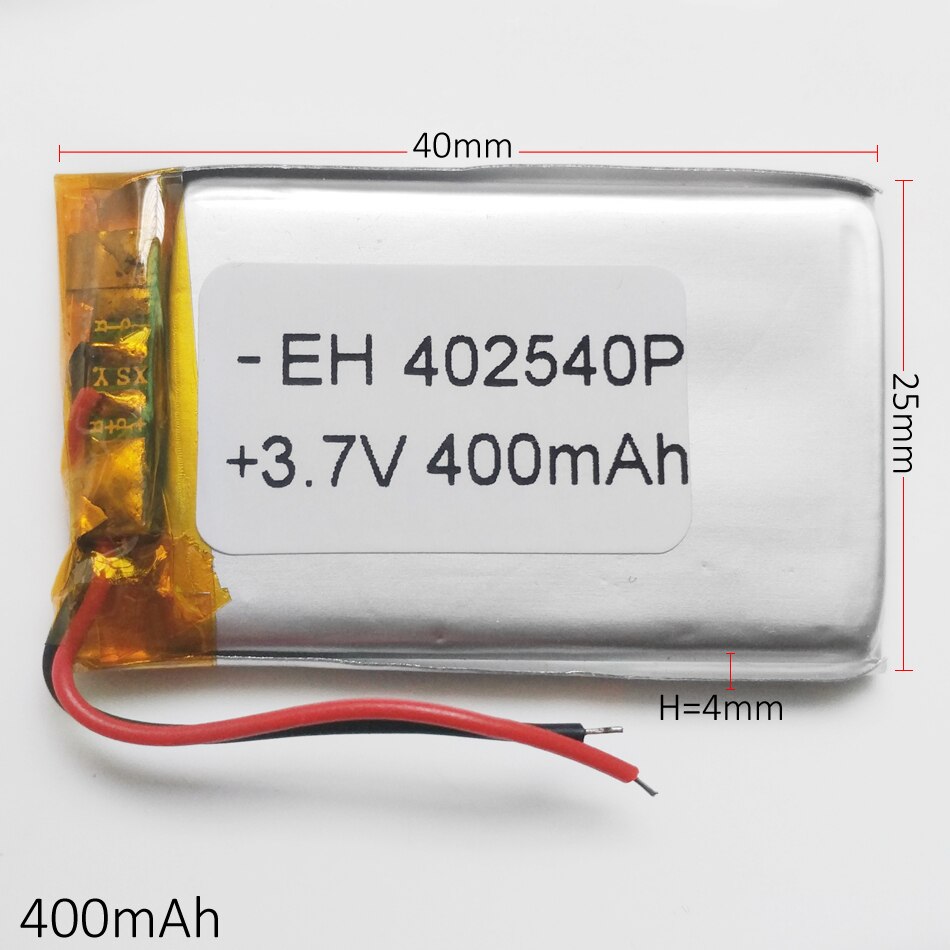 3.7 V 400 mAh 402540 Lithium Polymer LiPo Oplaadbare Batterij Voor Mp3 Mp4 Mp5 DIY PAD DVD E-Book bluetooth headset