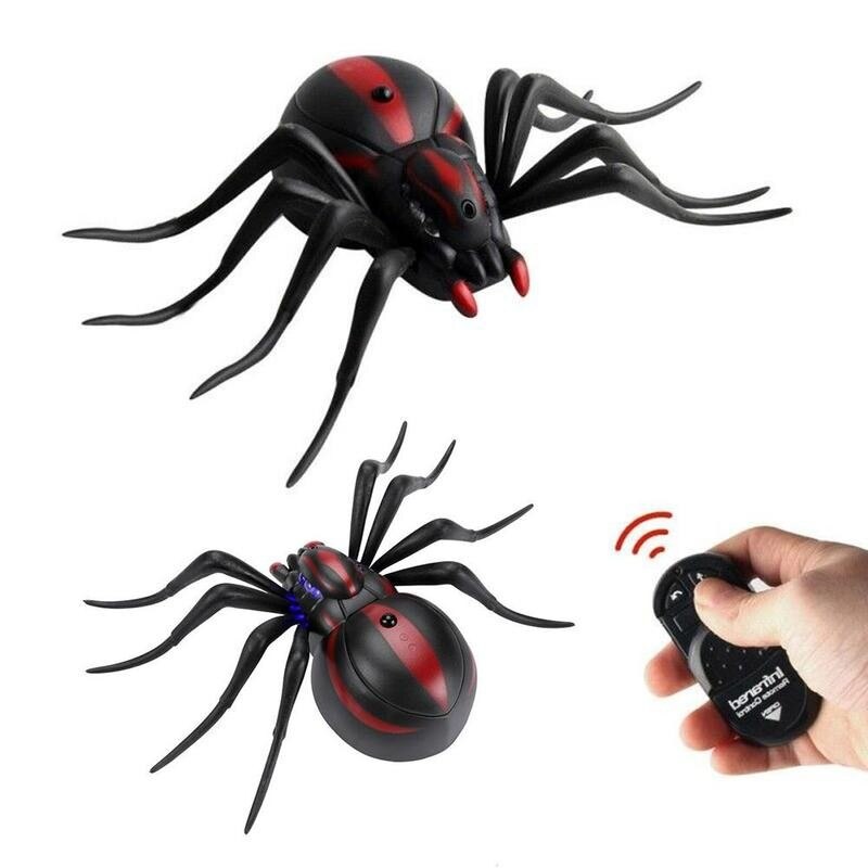 Cockroach Spider Ant Prank Jokes Infrared RC Remote Control Animal Insect Toy Kit for Child Kids Adults for Boys Pet Cat Dog