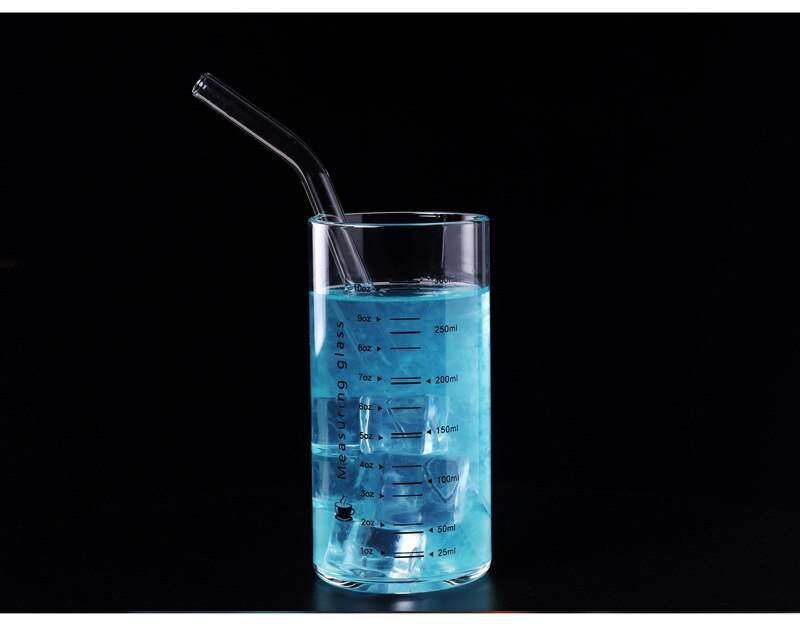 Food Grade Borosilicate Glass Measuring Cups with lid Pot Kettle Kitchen Accessories Measuring Milk Clear Glass Cup Cook Scale: 300MLNo handle