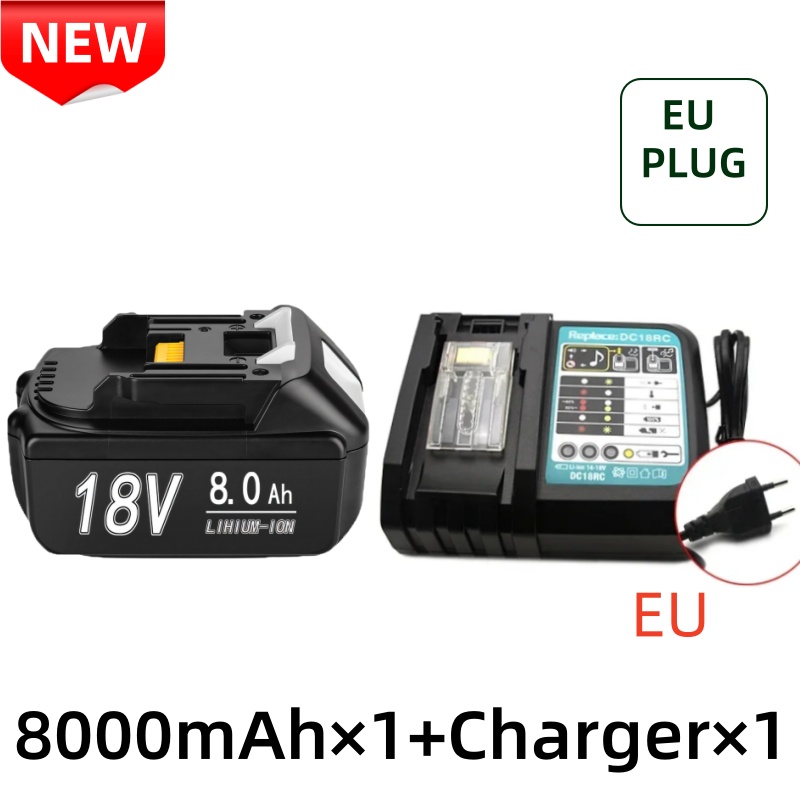 Bl1850 para makita 18v bateria recarregável 18650 célula de íon de lítio adequado para makita ferramenta elétrica bl1860 bl1830 lxt400: Transparente