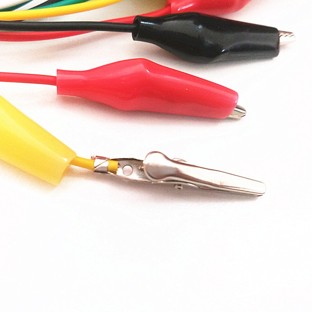 10 Stks/partij 50 Cm Test Alligator Clip Double-Ended Krokodil Clip Elektronica Aansluitdraad Jumper Kabel Probe Leads Draden 5 Kleur