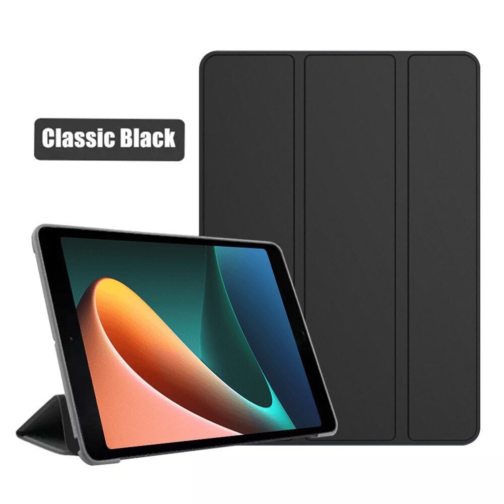 Dla Xiaomi Mi Pad 5 Pro 11.5 Case Ultra cienka magnetyczna inteligentna obudowa dla MiPad 5 Pro 2021 Tablet 11 Cal mipad5 z funkcją automatycznego budzenia: Black / Mi Pad 5