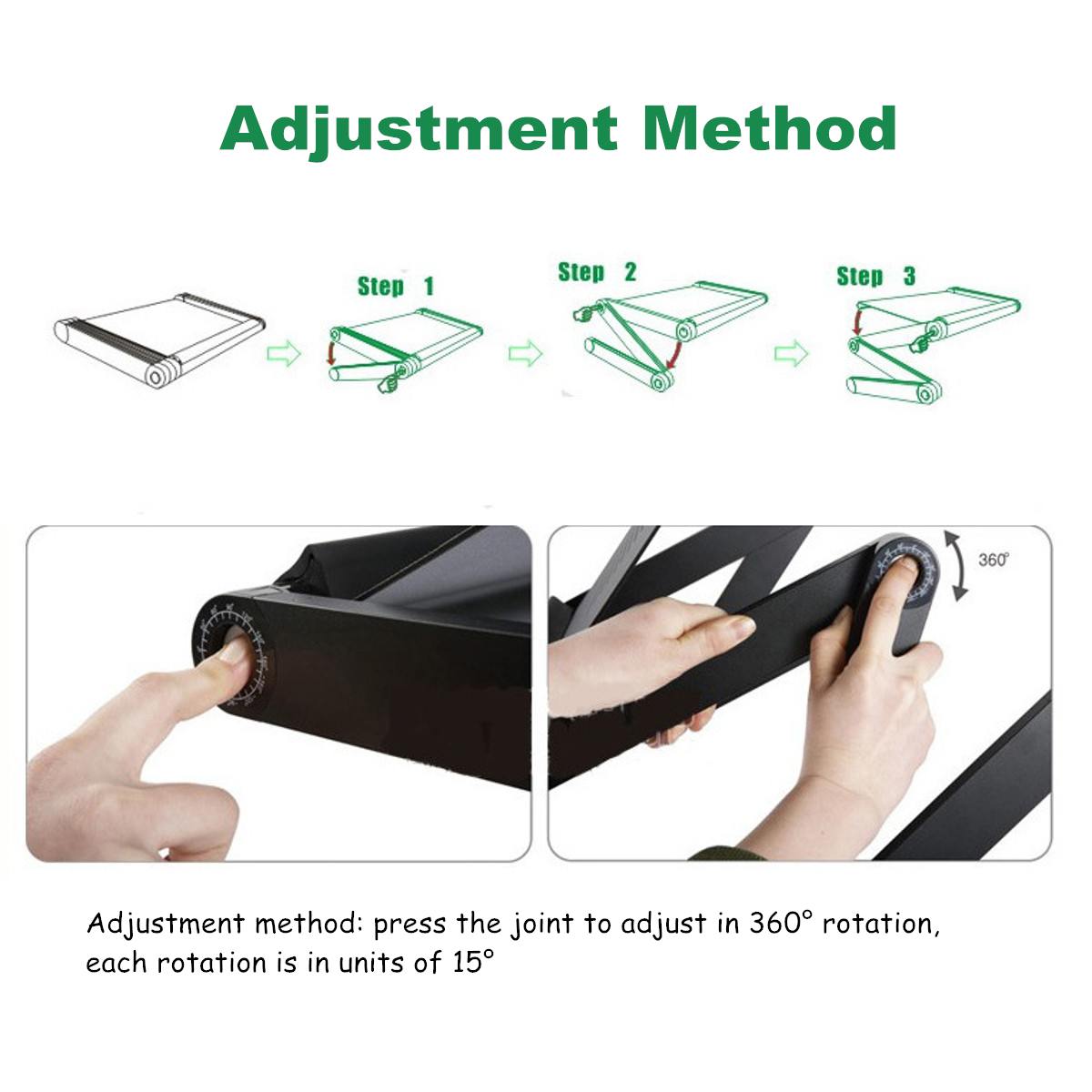 Ergonomic Computer Desk For Bed PC Table Stand Folding Laptop Table Adjustable Aluminum Laptop Desk Portable Computer Table