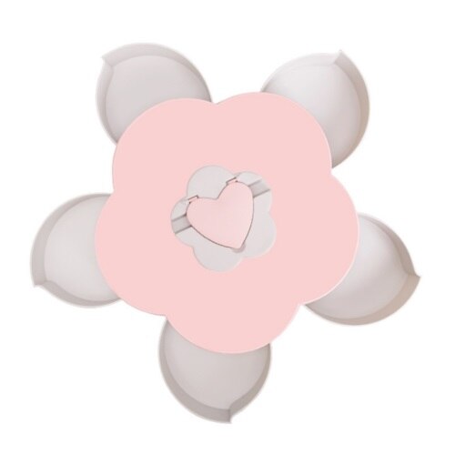 Plastic Lui Persoon Fruit Schotel Dubbele Lagen Snack Doos Snoep Platen Bloemblaadje-vorm Roterende Trays Doos Gedroogde Organizer doos: Rood