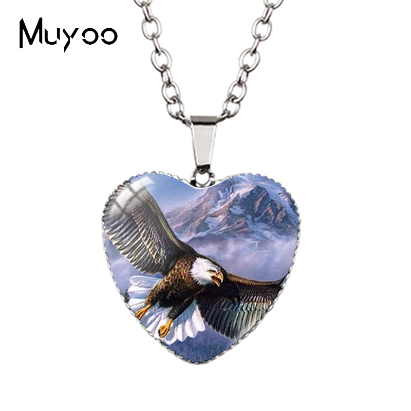 Landscape Animal Swans Butterflies Peacock Oil Painting Handcraft Heart Jewelry Pendant Necklace HZ3: Antique Bronze Plated