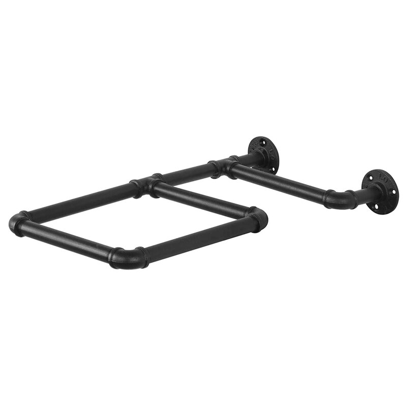 Wall-Mounted Black Industrial Pipe Home Gym Exercise Ball And Inflatable Yoga Balls Fitness Storage Display Rack: white