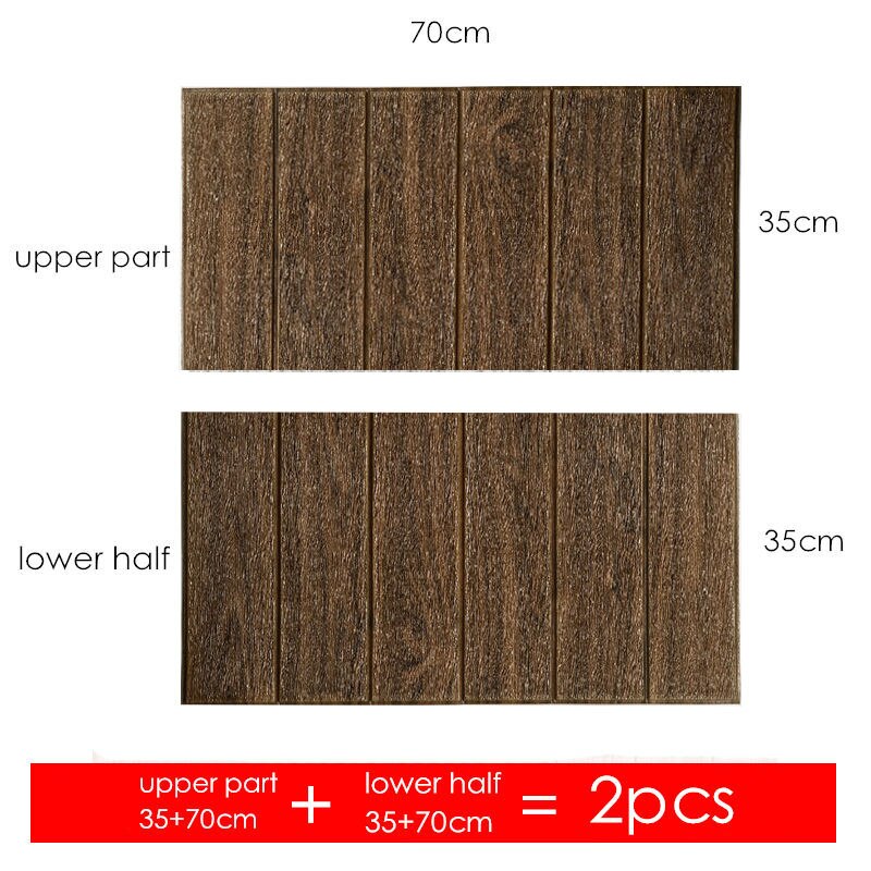 Home Decor Houten 3d Muursticker Woonkamer Pe Foam Waterdichte Wandbekleding Behang Voor Tv Achtergrond Kinderkamer Keuken: C