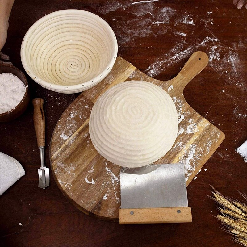 Raspador de plancha Chopper, ideal como cortador de masa para masa de pan y Pizza, multiusos, mango de madera, 2 piezas