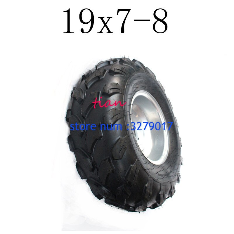 19x7-8 Tyre with Rim Fit for ATV Buggy Quad Lawn Mower Garden Tractor 150cc 200cc 250cc 300cc Front Rear Wheel