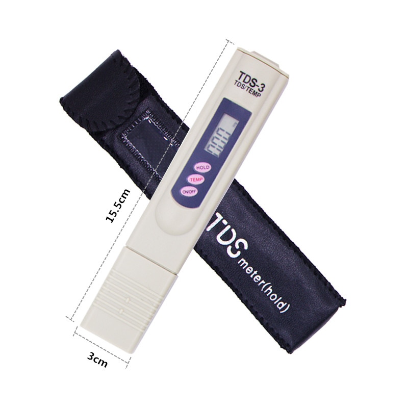 Pen Portable Digital TDS Meter Filter Measuring Water Purity Tester calibrate by HOLD TEMP BOTTON