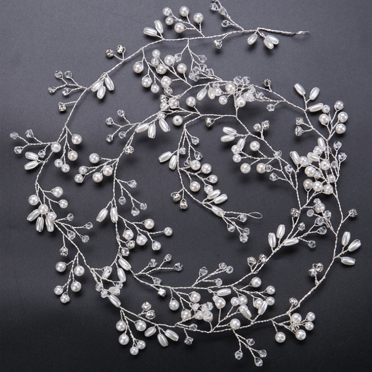 Flor De la boda Tiara De enredadera Novia Cadena De cabeza De Novia adornos para el pelo para Novia boda accesorios De joyas para el pelo, Tiara De Novia De 50cm