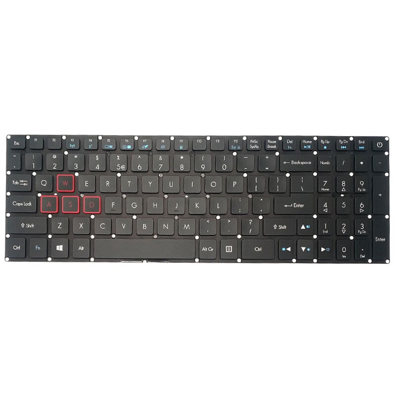 For Acer Nitro 5 AN515-51/52 AN515-53 N16C7 N17C1 Series Laptop Keyboard US Black With Backlit Without Frame