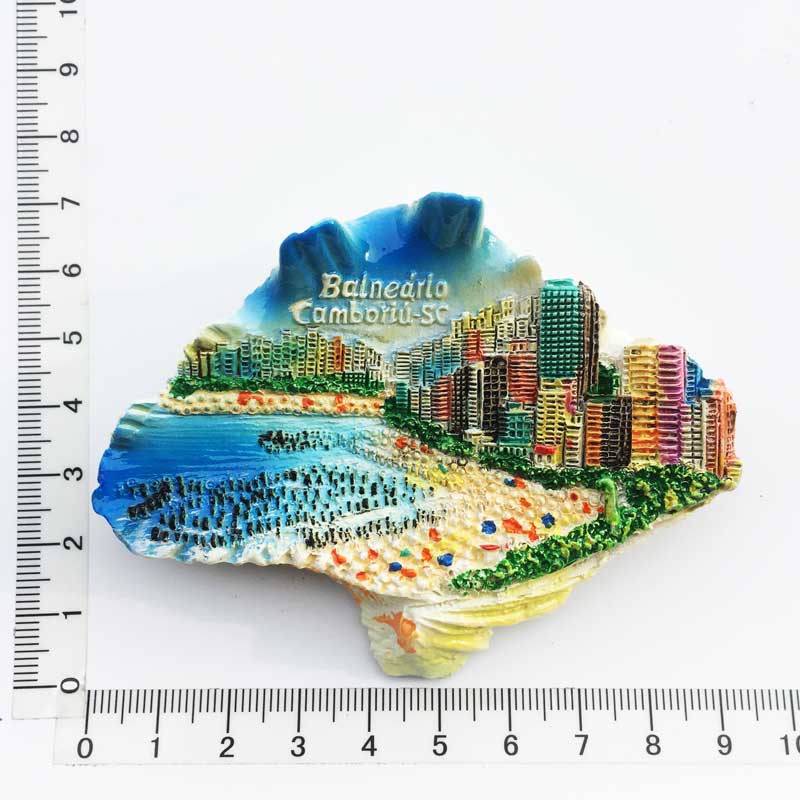 Fridge Magnets Souvenir Arcade Balu Cave Kuala Lumpur Malaysia Barne Ali Ocamborio Beach Brazil Magnetic Refrigerator Stickers: Brazil B