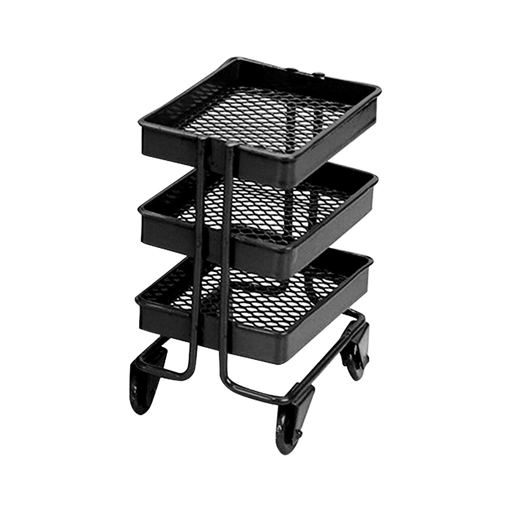 Mini Storage Rack Handcart Kitchen Simulation Items Cart Ornament Mini House Decor