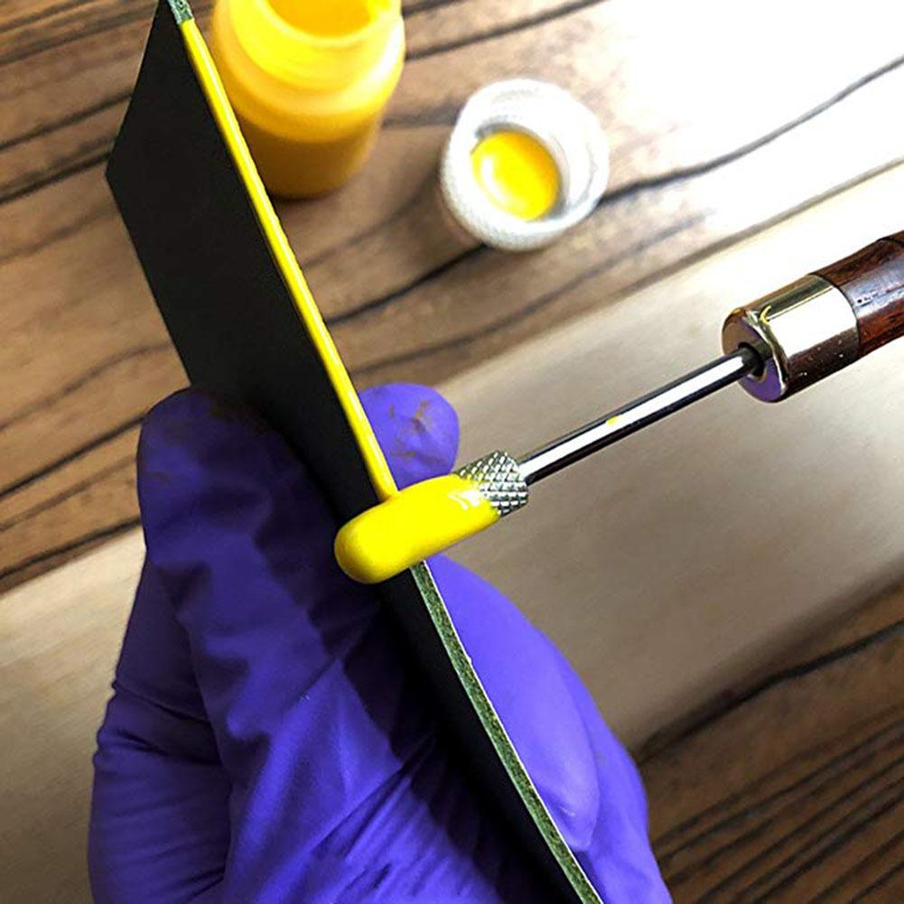 Brass Head Leather Edge Oil Gluing Dye Pen Applicator Speedy Paint Roller Tool for Leather Craft Tools Oil Pen Edge Processing