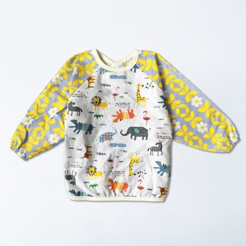Baby Lätzchen Baumwolle Langarm Schürze Overall Kinder Smock Spuck Kleidung Kleinkind Baberos Kleidung Infant Fütterung Zubehör