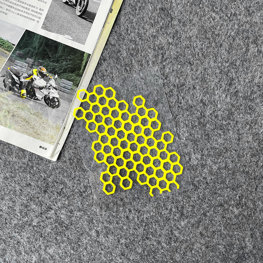 Honeycomb Motorcycle Sticker Reflective Motorcycle Helmet Body Grid Shaped Decal Waterproof Motorcycle Accesssories: MULTI