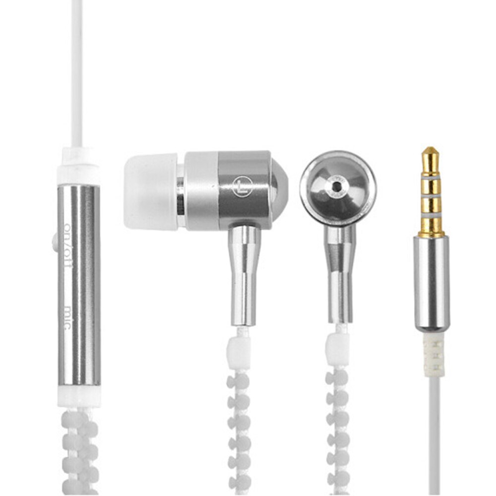 Lichtgevende Headset Muziek Bedrade Koptelefoon Gloeiende Rits Oordopje Sport Oordopjes Voor Iphone Samsung Xiaomi 3.5Mm Headset Plug: A