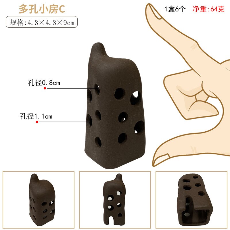 Aquarium Accessories Fish Tank Fish Eggs Decorations Cave Aquarium Shelter Ceramic Shrimp Spawn Live Hide Breeding Holes: NEX009-C