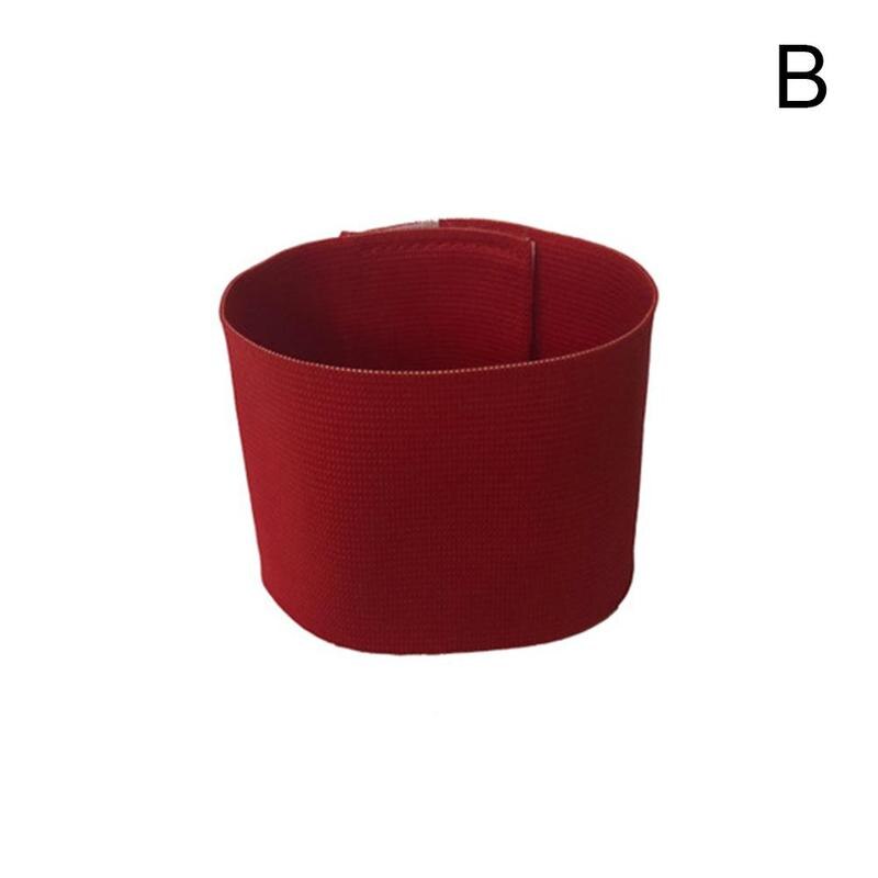 Colorful Anti-off Football Soccer Captain Armband Player Arm Band Adjustable Group Armband: One-size red