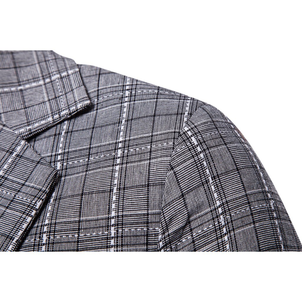 Mens Checkered Suit Custom Made Men Suit Jackets Tailored Casual Men Suits Blazer Loose Male Suits Casual Blazers Men