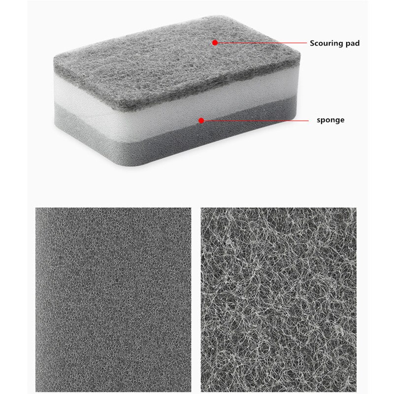 2pcs Sponge Eraser Kitchen duster wipes Home Clean Accessory Microfiber Dish Cleaning Scouring pad kitchen cleaning tools