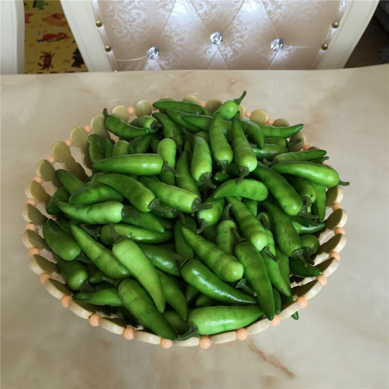 Mini pimiento pequeño de verduras artificiales, juguetes de simulación para niños, accesorios de decoración para 10 Uds.: C 10pcs