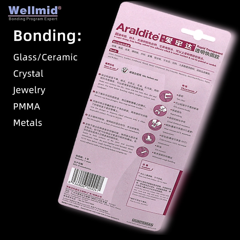 Araldite 5 Minutes Rapid Transparent AB Glue DIY Household Items Epoxy Adhesive Bonding Metal Plastic Ceramics Furniture Jewelry