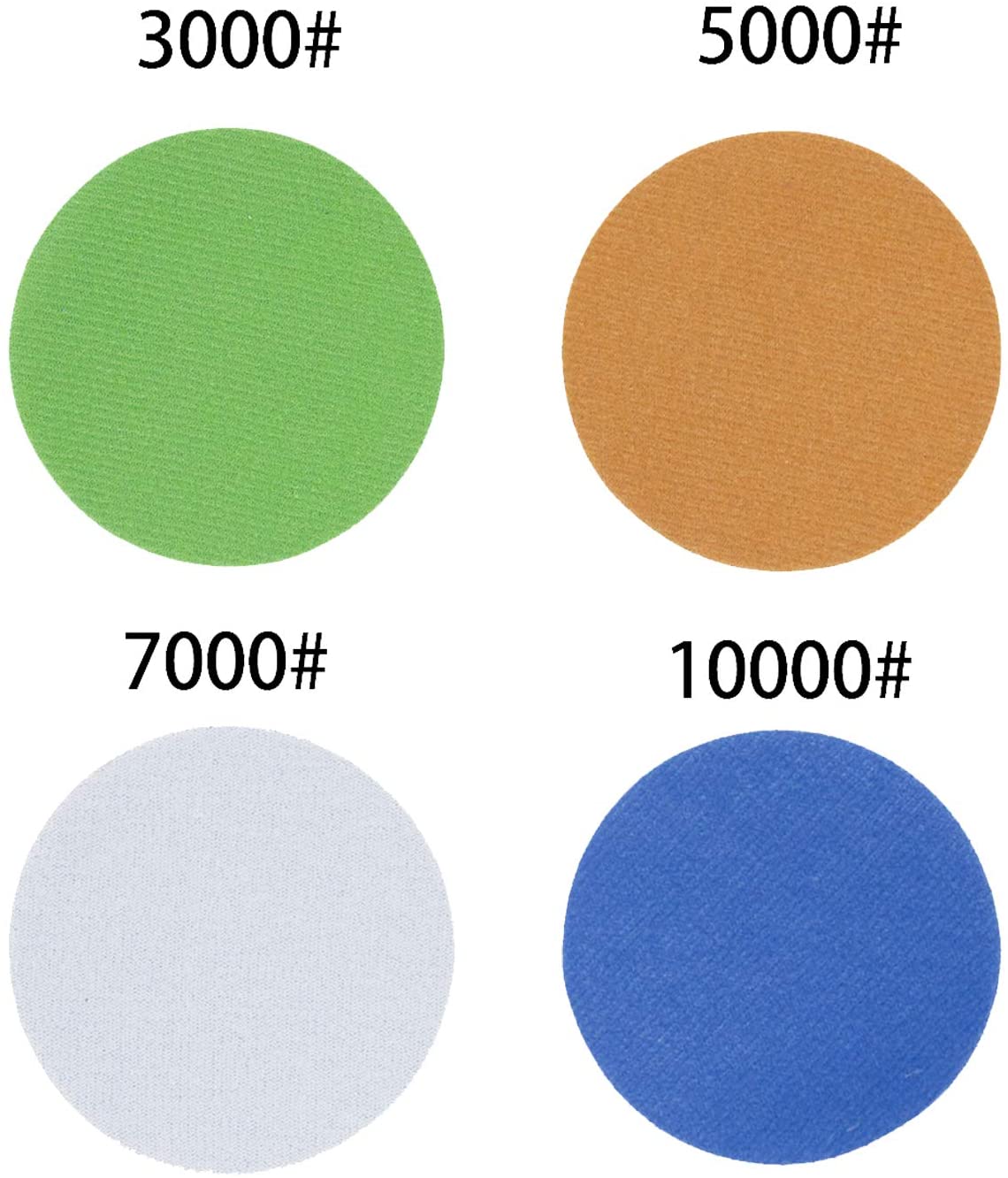 Disco de lixamento abrasivo sortido, lixa, folhas de lixadeira de água seca, madeira, móveis, carro, metal, acabamento, 5 ", 125mm, 20 peças: Dourado