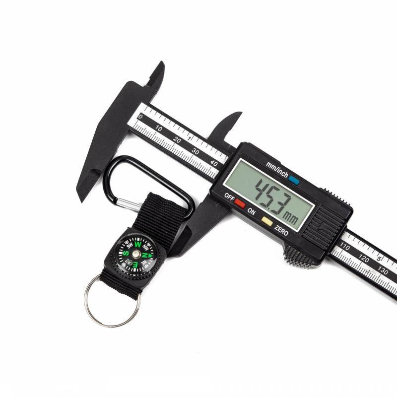 Multifunction 3 In 1 Outdoor Whistle Compass Thermometer Potable Keychain Thermometer Key Ring Outdoor Climbing Hiking Carabiner