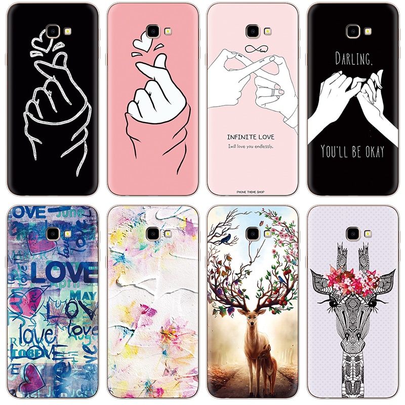 Fundas de TPU suaves para teléfono con dibujos de ciervos de amantes de lujo para Samsung Galaxy J4 Plus J4Plus funda de silicona de 6,0 pulgadas fundas coques