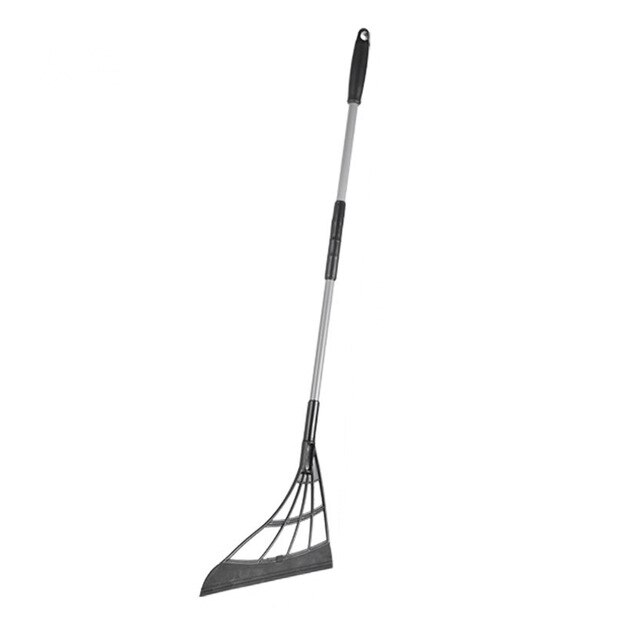 Escoba de silicona de doble uso, mopa plegable de vidrio para suelo, fregado, multifuncional, cepillo para quitar el pelo de mascota del hogar: Black