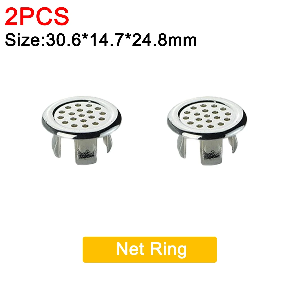 1/4Stck runde Spüle Überlauf abdeckung Becken Wasserhahn See verkleidung Hohl waschbecken Überlauf Ring für Küche Schlecht Dekoration Lieferungen: Gelb